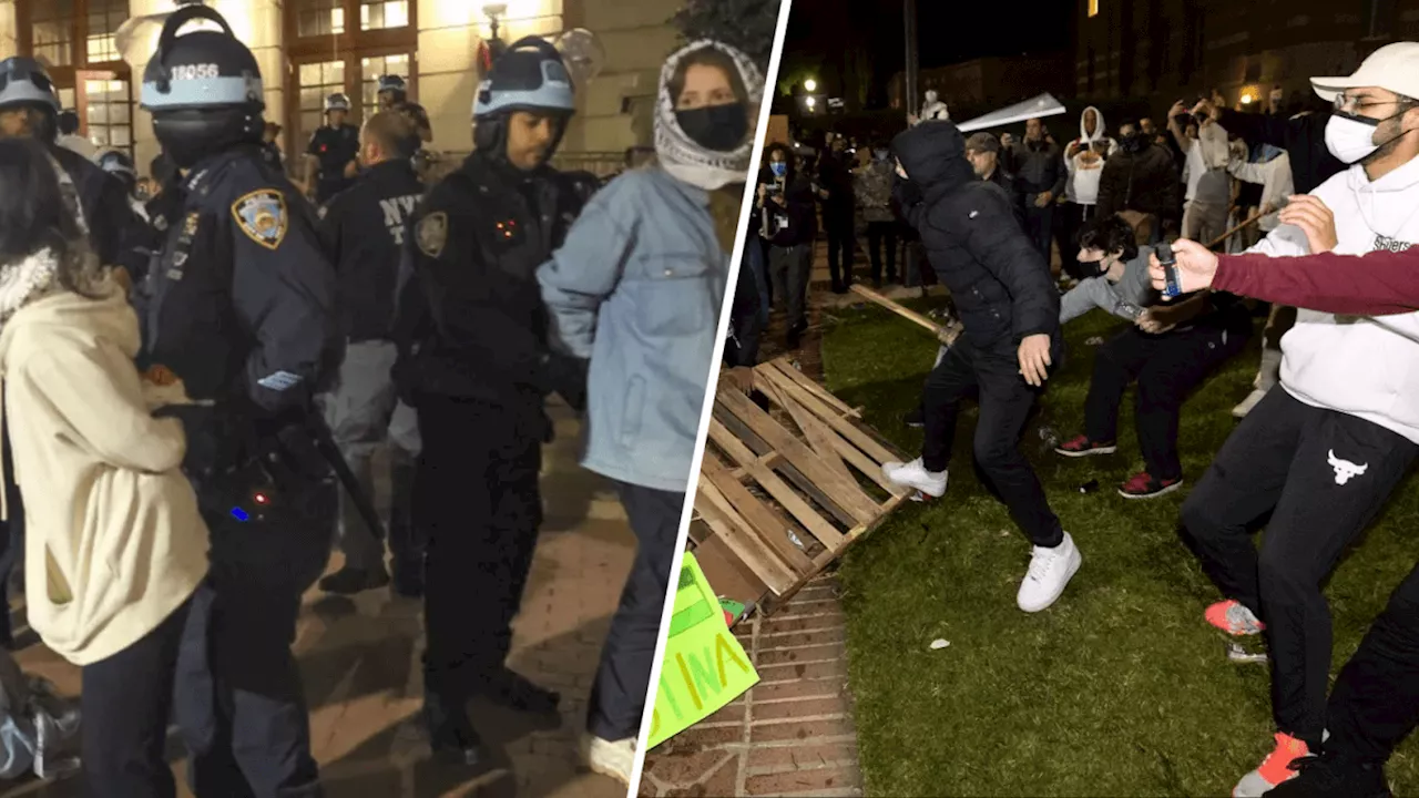 Dueling protesters clash at UCLA hours after police clear pro-Palestinian demonstration at Columbia