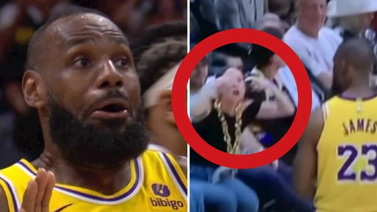 LeBron jump scares fan after ‘crybaby’ sledge