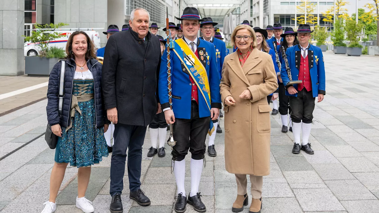 Auersthaler Maibaum für das Regierungsviertel in St. Pölten