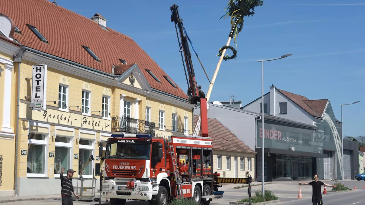 Lebensgefährlich: Maibaum wurde eingeschnitten