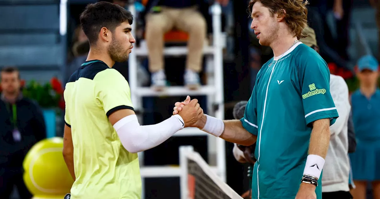 Tennis-Flawless Rublev knocks out champion Alcaraz to move into Madrid semis