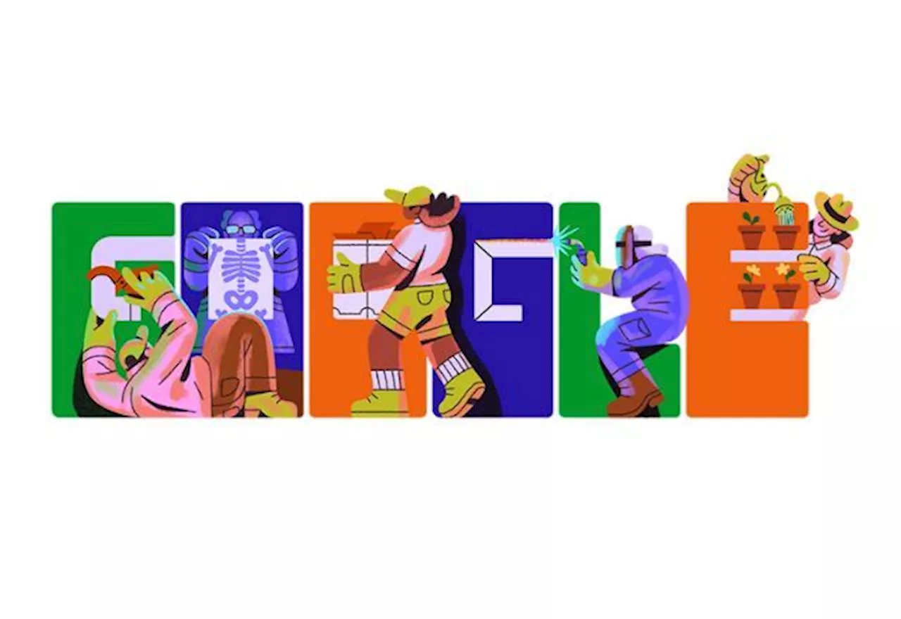 Doodle do Google do Dia do Trabalho homenageia profissionais