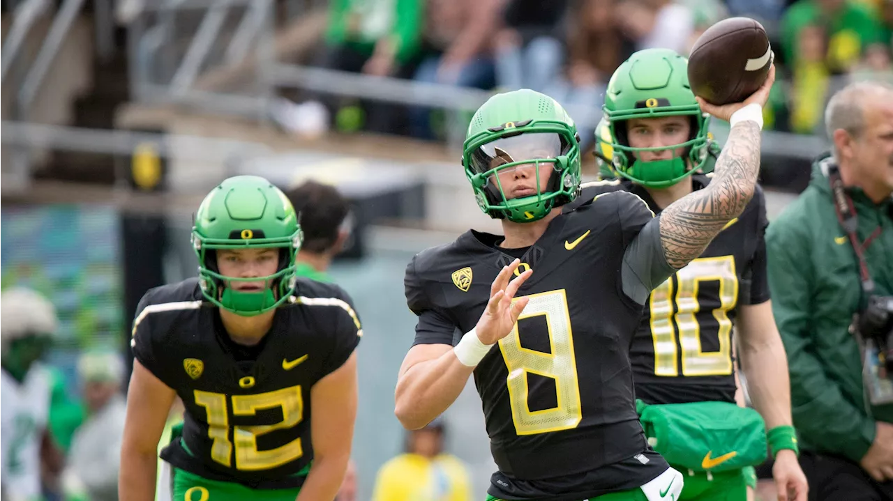 Oregon Quarterback Dillon Gabriel Uses NIL To Donate Jerseys To High School Alma Mater