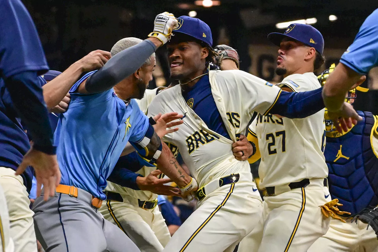 Four suspended after Brewers-Rays brawl, including Abner Uribe (6 games), José Siri (3 games)