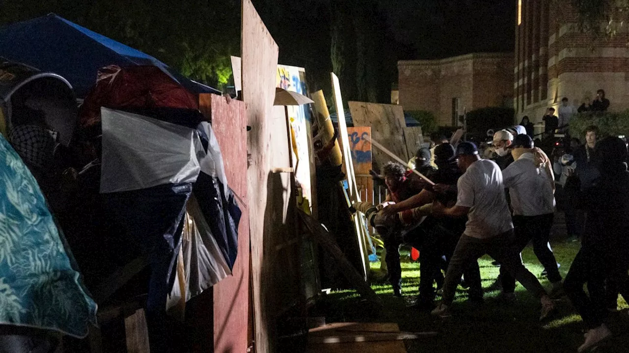 ‘Horrific violence’ as rival Gaza protesters clash at UCLA university campus