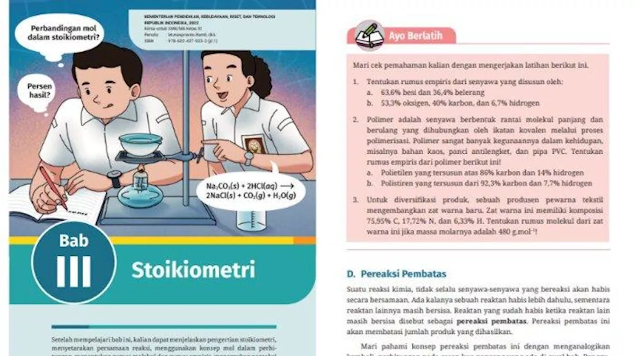 Kunci Jawaban Kimia Kelas 11 Halaman 74 Kurikulum Merdeka Bab 3: Ayo Berlatih