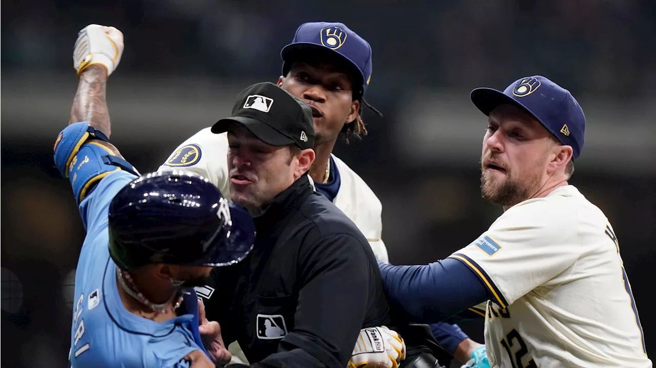 Tensions run wild as Brewers beat Rays; Black gets two hits in MLB debut