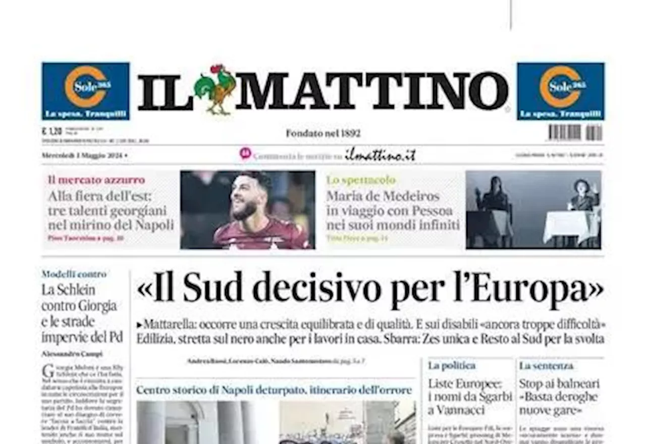 Il Mattino titola così: 'Alla fiera dell'est: tre talenti georgiani nel mirino del Napoli'