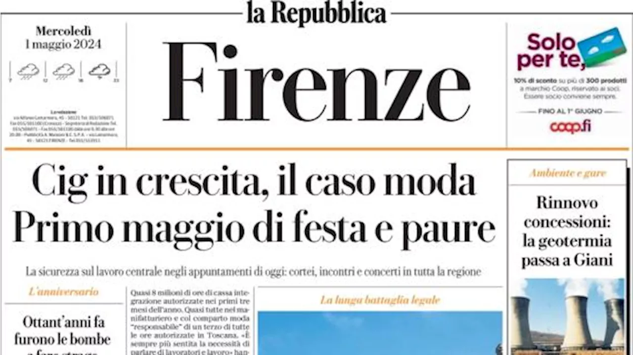 Repubblica (ed. Firenze) apre: 'Viola, in palio c'è la finale: al Franchi in 25 mila'