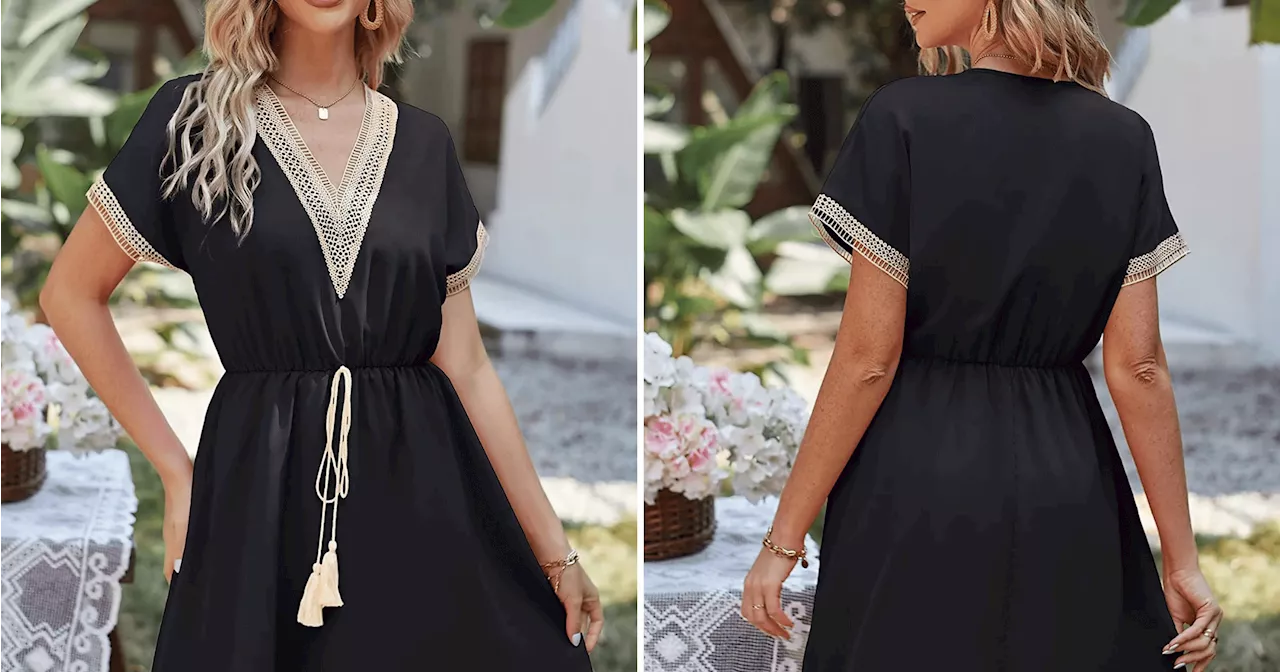 Slip on This Casual Romper Dress and Rock Its Plunging Neckline