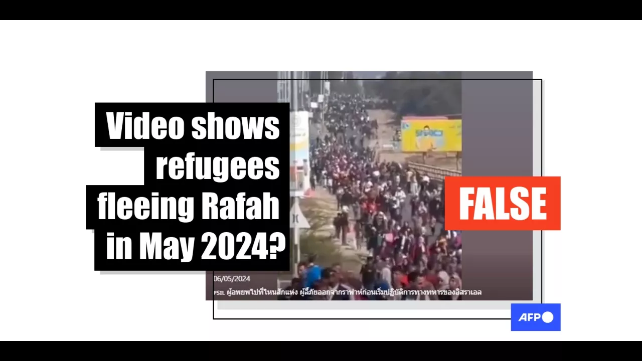 Old video shows Palestinians fleeing north Gaza, not 'refugees leaving Rafah in May 2024'