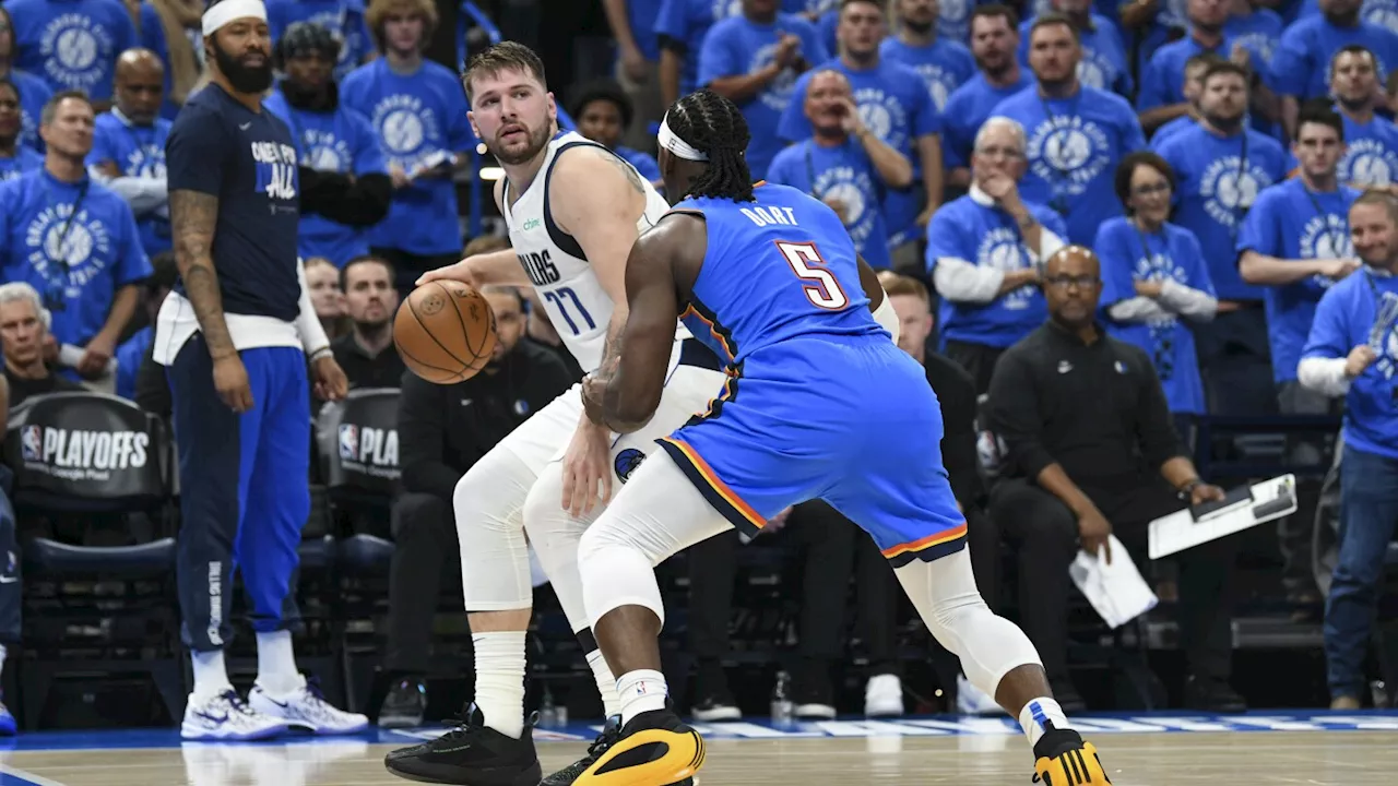 Doncic scores 29 points as Mavericks top Thunder 119-110 to tie series at 1-1