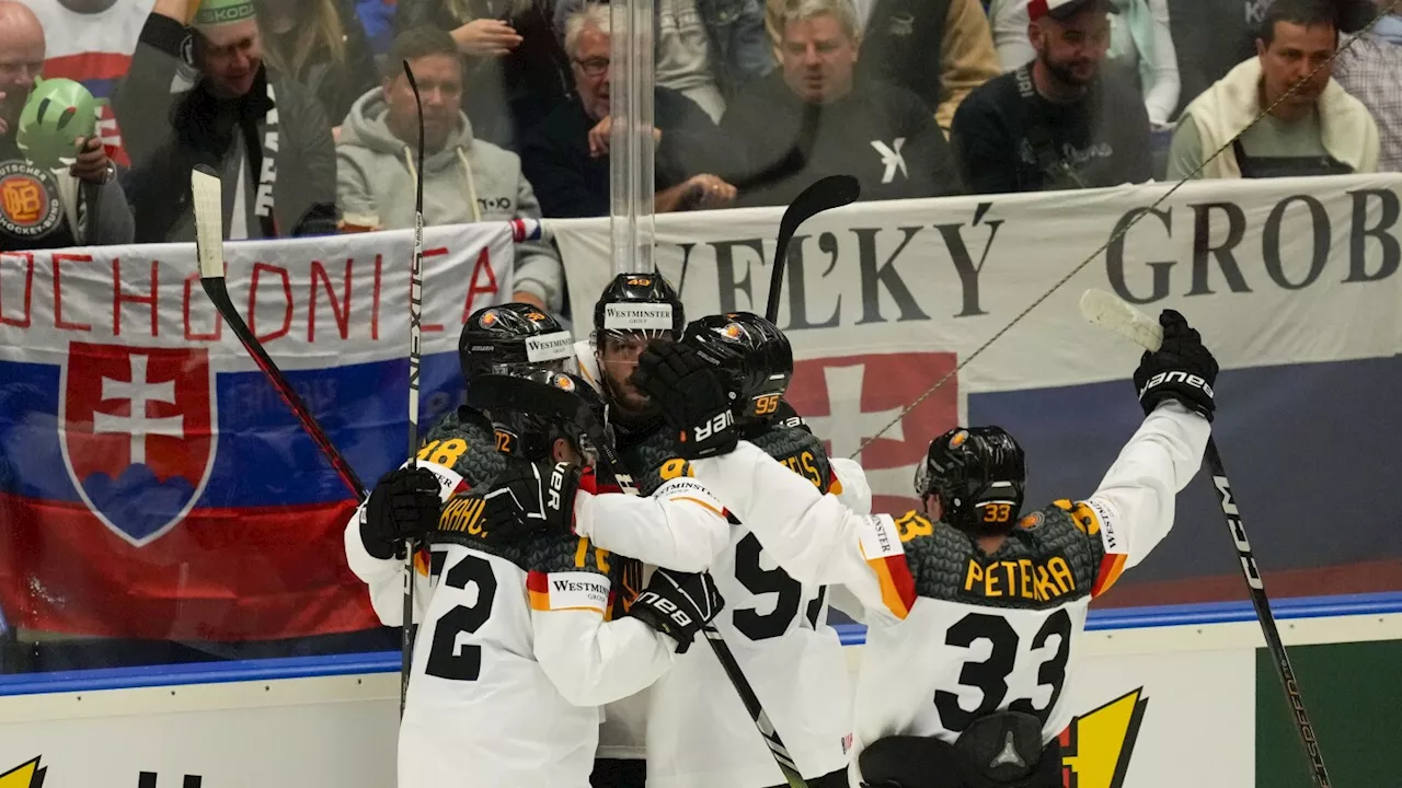 Last year's runner-up Germany tops Slovakia at ice hockey worlds