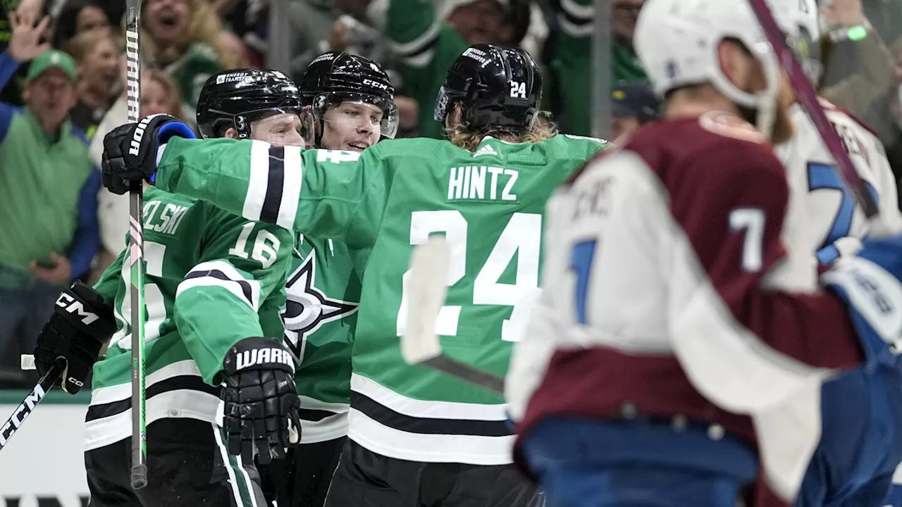 Miro Heiskanen scores 2 power-play goals, Stars beat Avs 5-3 in Game 2 to even series