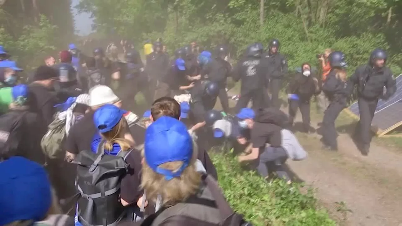 Manifestantes tentam invadir fábrica da Tesla e entram em confronto com a polícia