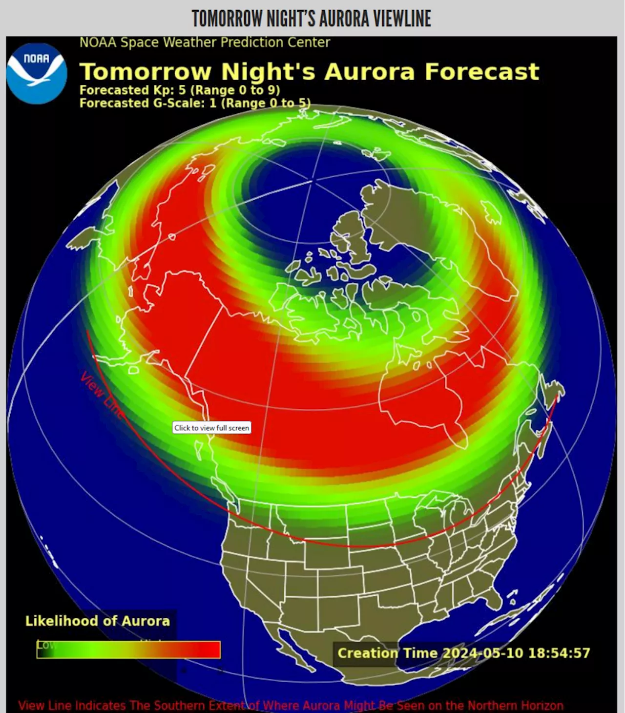 Spectacular aurora light show to be seen across Canada Friday night