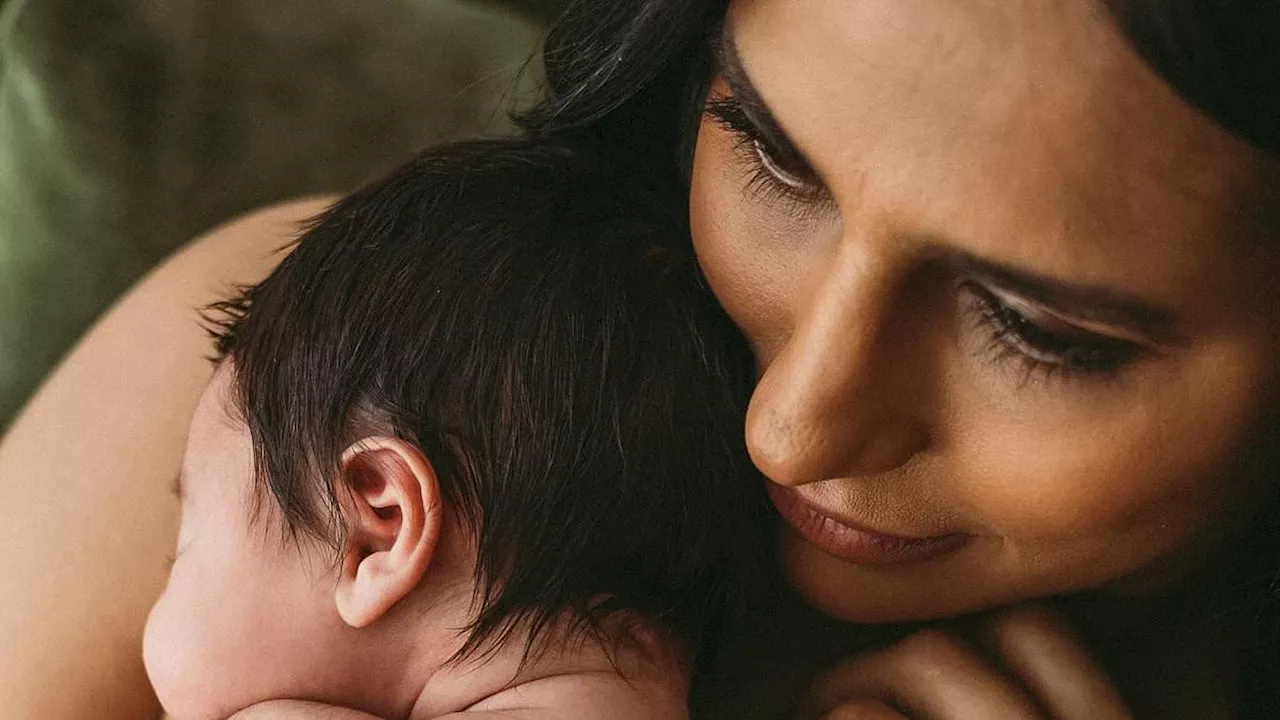 Coronation Street star Sair Khan shares adorable first snaps with newborn baby boy after welcoming...