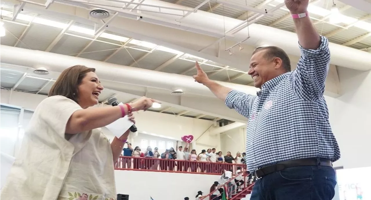 “Los ciudadanos están cansados de pleitos políticos y de polarización”, dice Óscar Almaraz junto a Xóchitl Gálvez