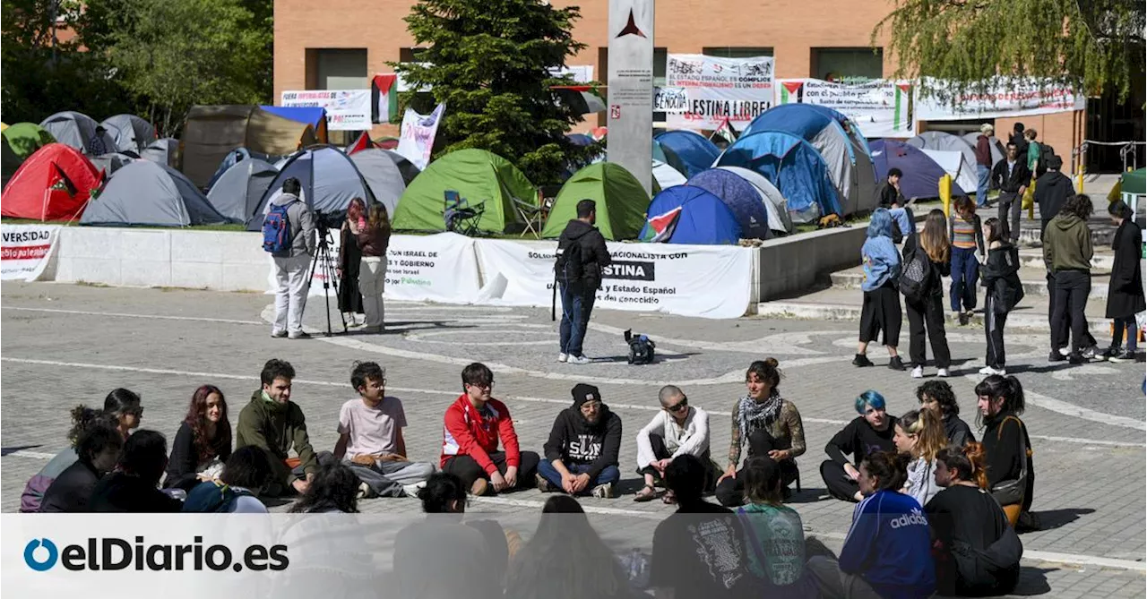 La acampada de la Complutense contra la masacre en Gaza sigue creciendo: 'Esto acaba de empezar'