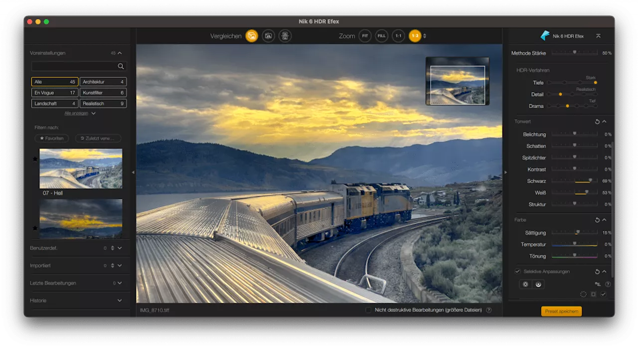 DxO Nik Collection für macOS im Test: Restaurierter Bildprofi