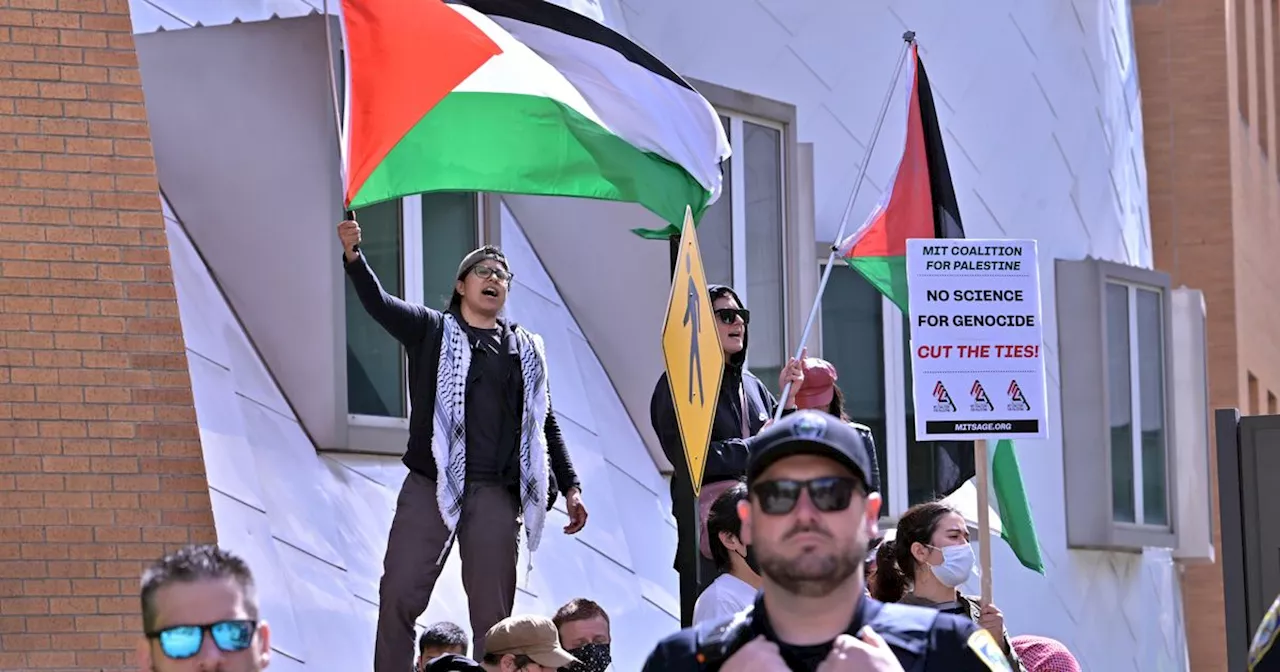 Several People Detained As Pro-Palestinian Protesters Block Parking Garage At MIT