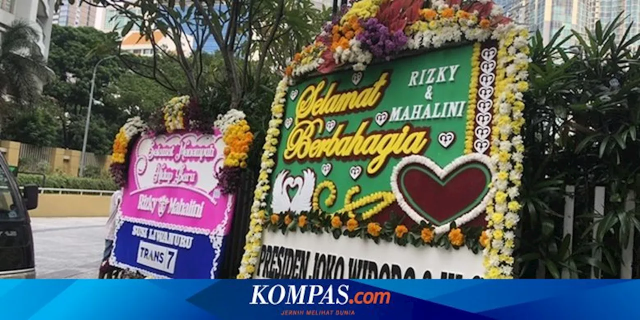 Jokowi Kirim Karangan Bunga untuk Pernikahan Rizky Febian dan Mahalini