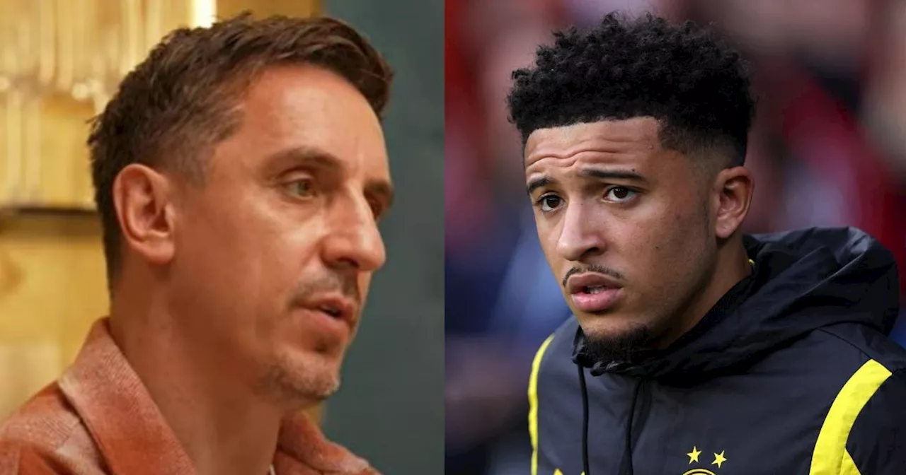 Gary Neville names seven Man Utd players who had same problem as Jadon Sancho