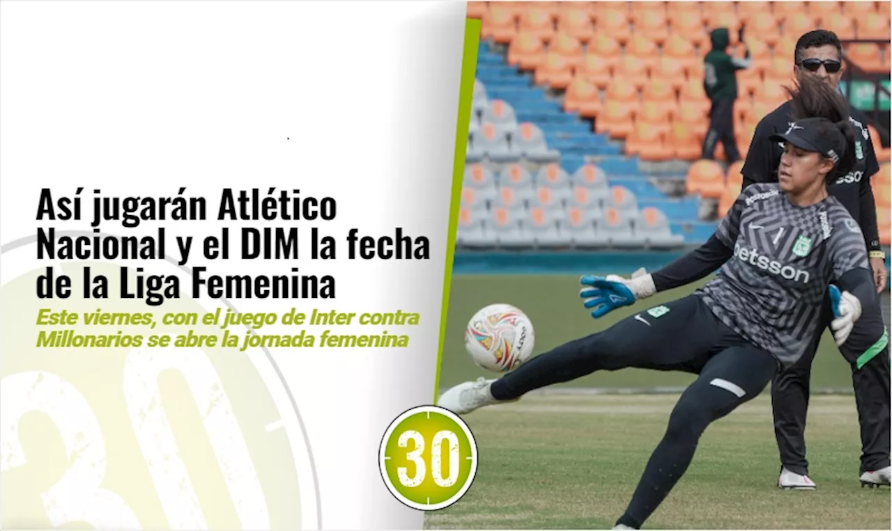 Fin de semana de fútbol femenino: Así jugarán el DIM y Atlético Nacional