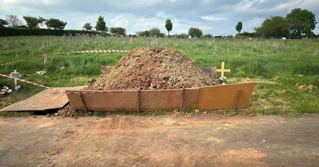 Family's 'disgust' as pile of dirt dumped on mum's grave