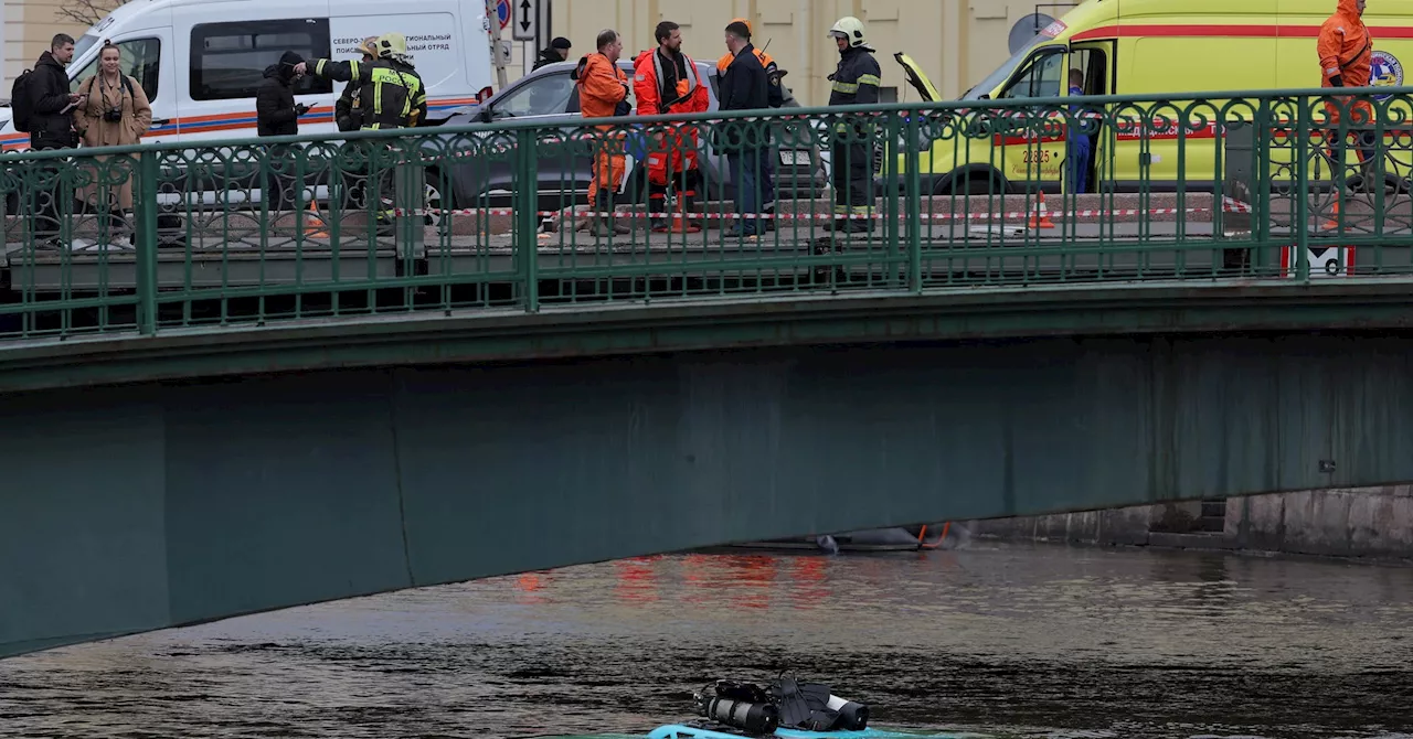 Three killed as bus falls into river in Russia's St Petersburg