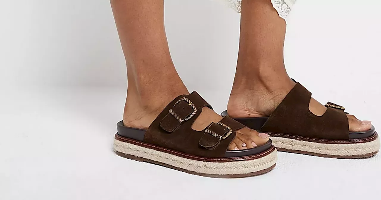 River Island’s chic buckle sandals are comfortable and walkable for the summer