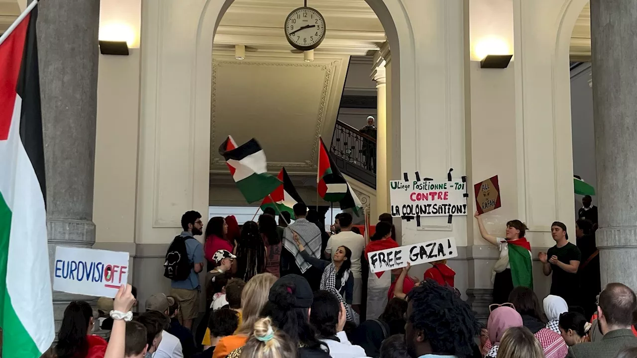 Le hall de l’ULiège occupé par près de 300 étudiants pro-Palestine