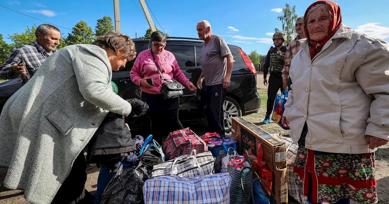 Russian attack forces frustrated, hungry residents from Ukraine border town