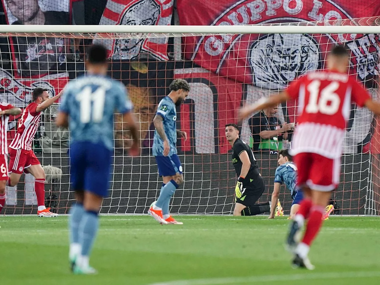 Europa Conference League semi-final - Olympiacos 2 Aston Villa 0 (Olympiacos win 6-2 on aggregate)