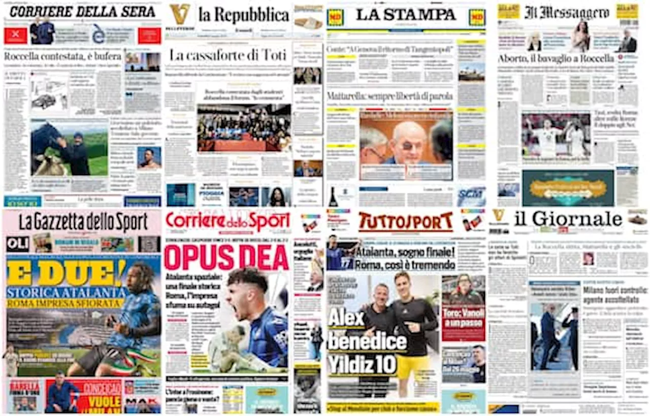 Le prime pagine dei quotidiani di oggi 10 maggio: la rassegna stampa