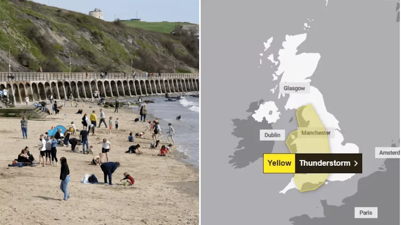 Thunderstorm warning across UK after temperatures set to hit 26°C