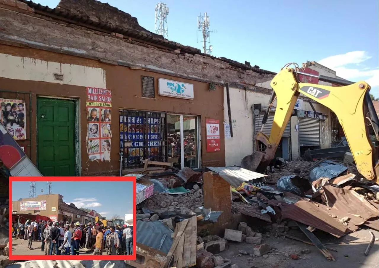 NEWSFLASH: Five killed when a wall of a shop collapsed