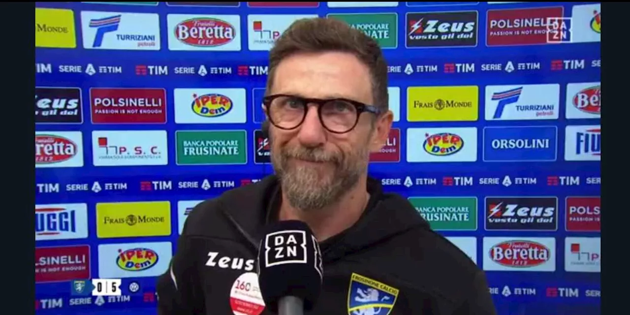 Di Francesco: 'Inter? Qui a Frosinone partita diversa dal Sassuolo...'