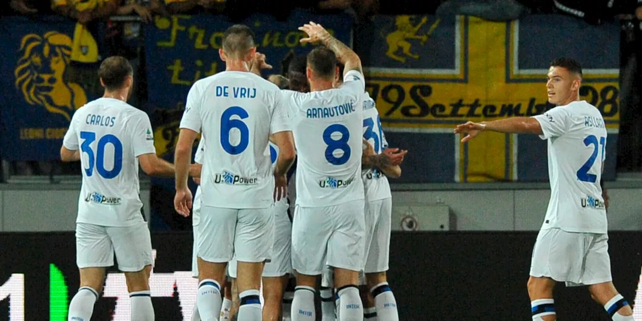 L'Inter segna al Frosinone anche i gol mancati col Sassuolo: è manita