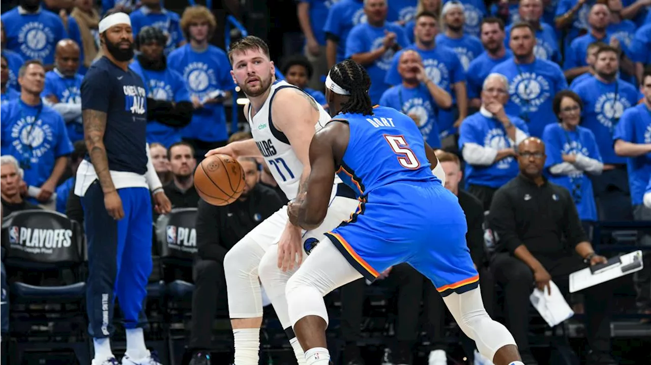 Doncic scores 29 points as Mavericks top Thunder 119-110 to tie series at 1-1