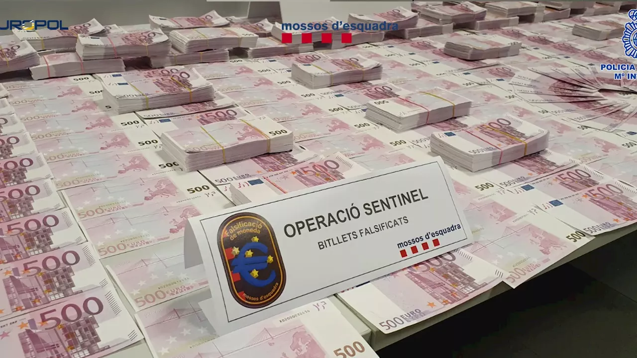 Desmantelado un laboratorio que falsificaba billetes en un dúplex de lujo de Barcelona