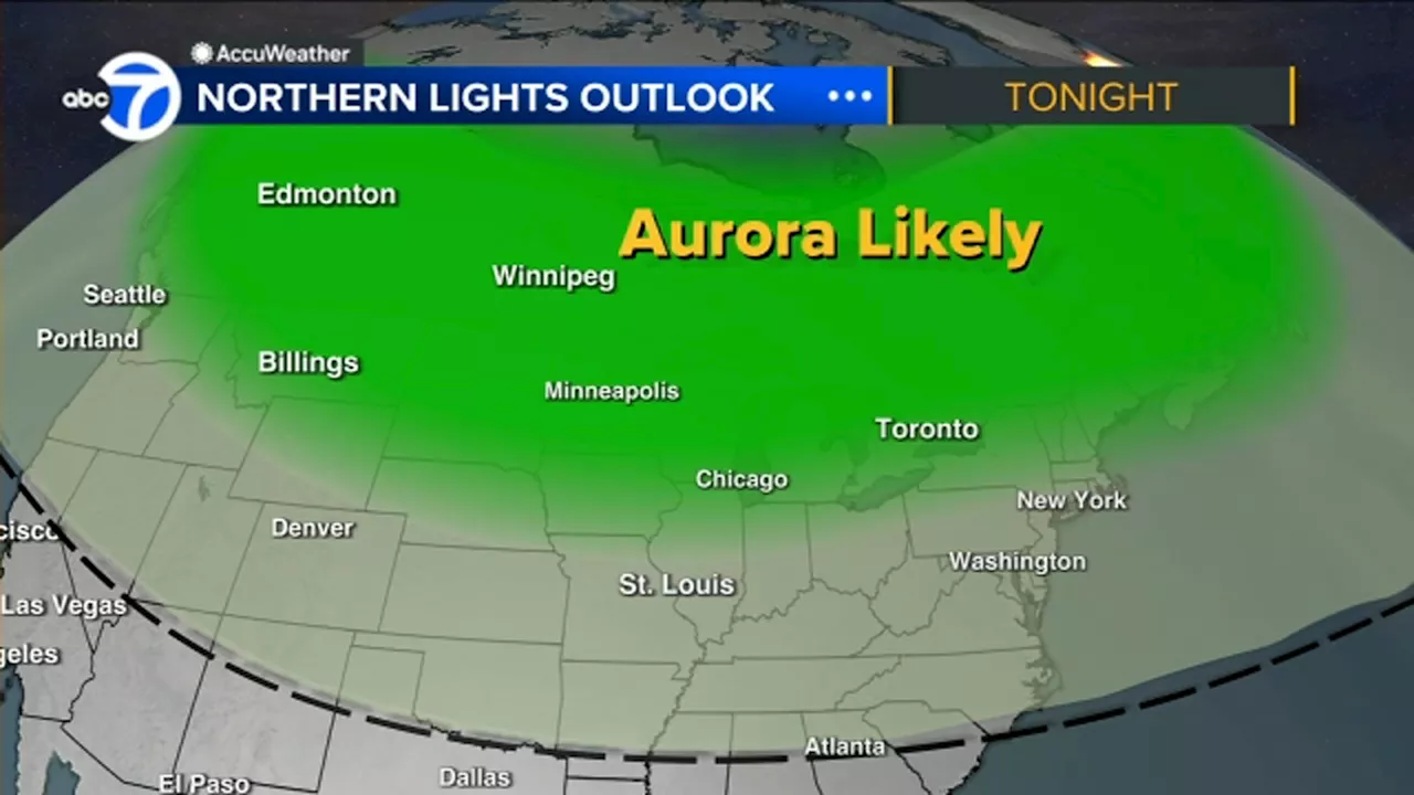 Chicago has 2nd chance to see Northern Lights Saturday due to strong solar storm