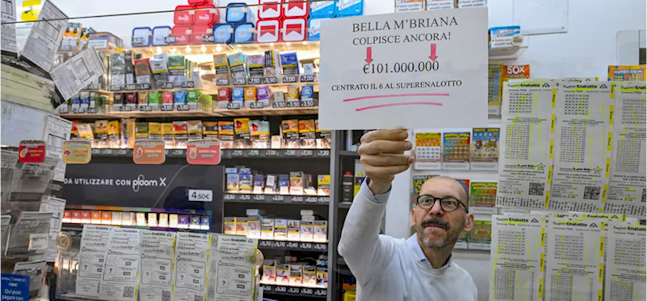 Superenalotto, a Napoli con 2 euro vinti 101 milioni