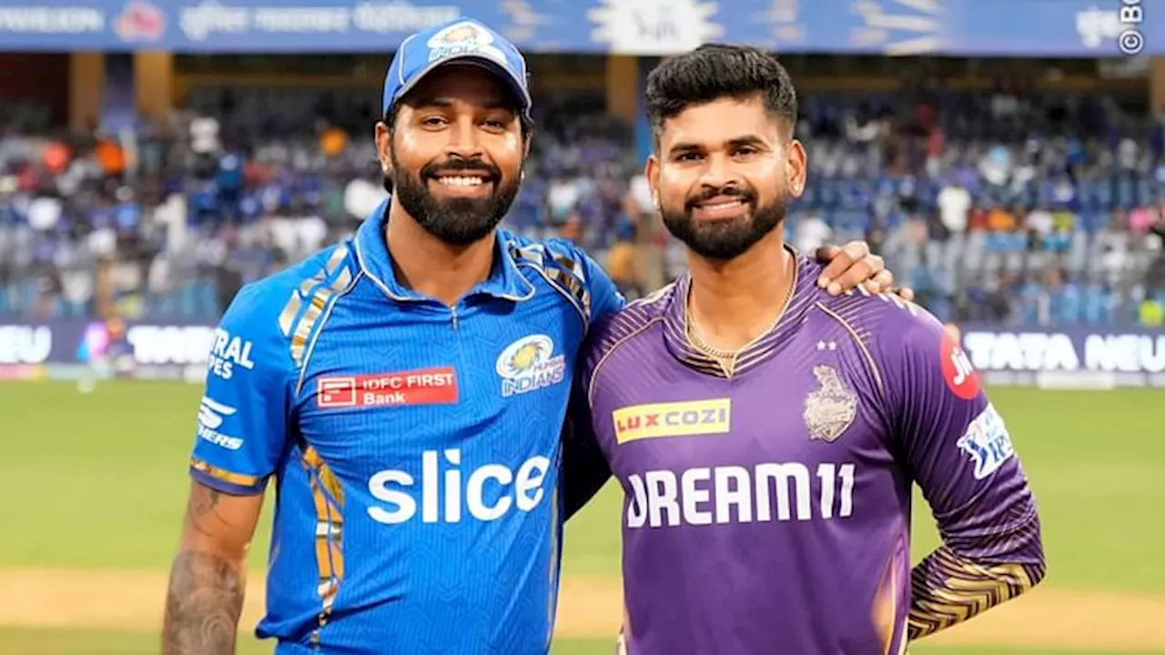 KKR vs MI Live Score : केकेआर और मुंबई के बीच मैच में बारिश का साया, टॉस में हो रही देरी