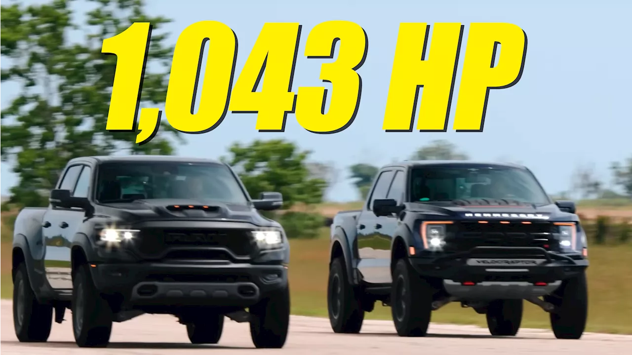 1,000 HP+ Ford F-150 Raptor R Eats Ram TRX For Breakfast