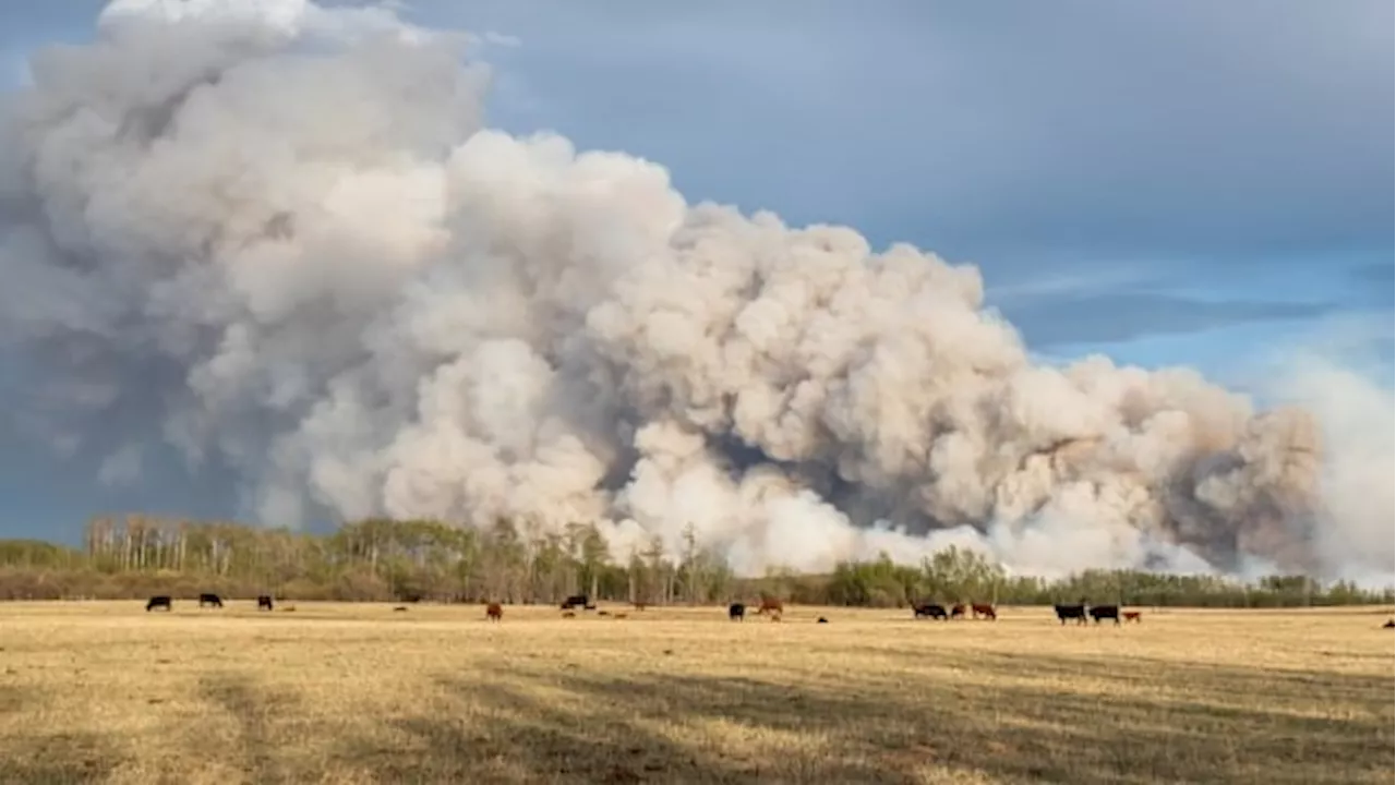 Smoke clouds much of northern Alberta due to wildfires near Fort McMurray, Grand Prairie