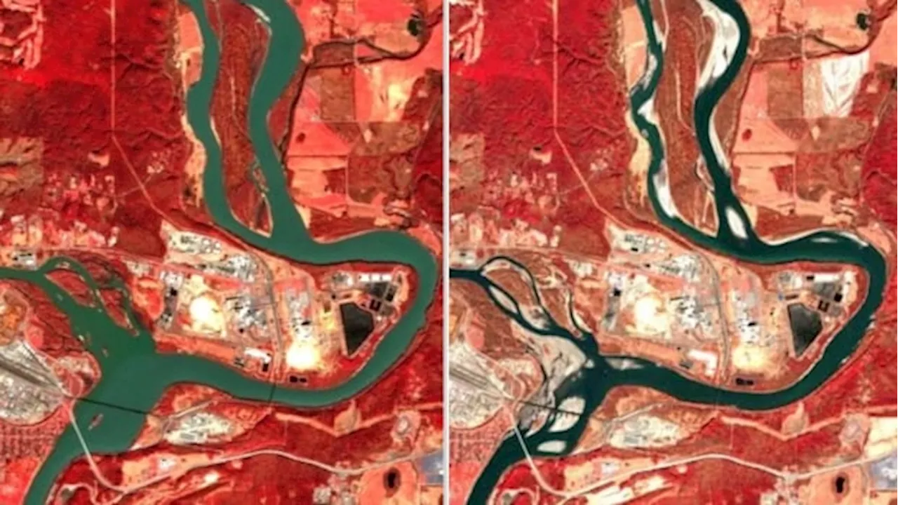 Space program captures images of B.C.'s dry riverbeds as drought continues