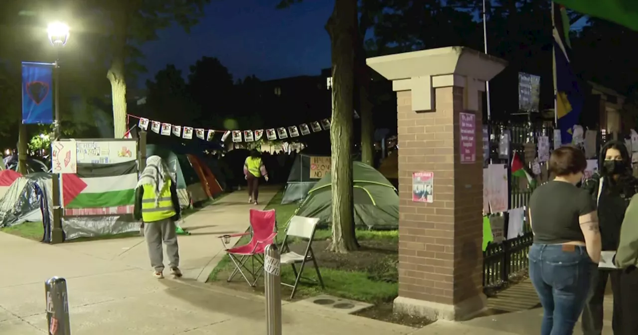 DePaul University warns of possible 'escalated confrontations' at pro-Palestinian encampment