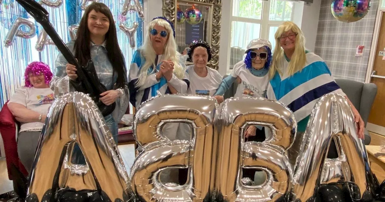 Uddingston Care Home residents 'dust off' dancing shoes for ABBA themed Eurovision bash