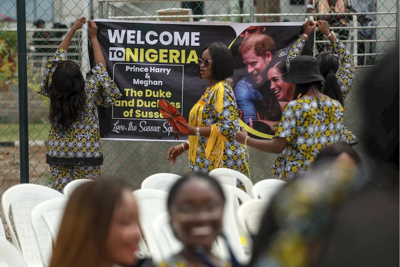 In Nigeria for Invictus, Prince Harry plays volleyball with veterans